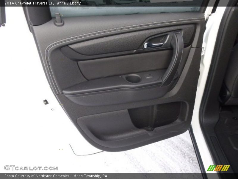 White / Ebony 2014 Chevrolet Traverse LT