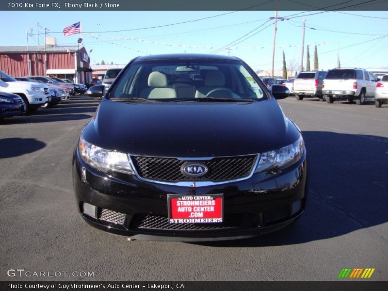 Ebony Black / Stone 2010 Kia Forte EX