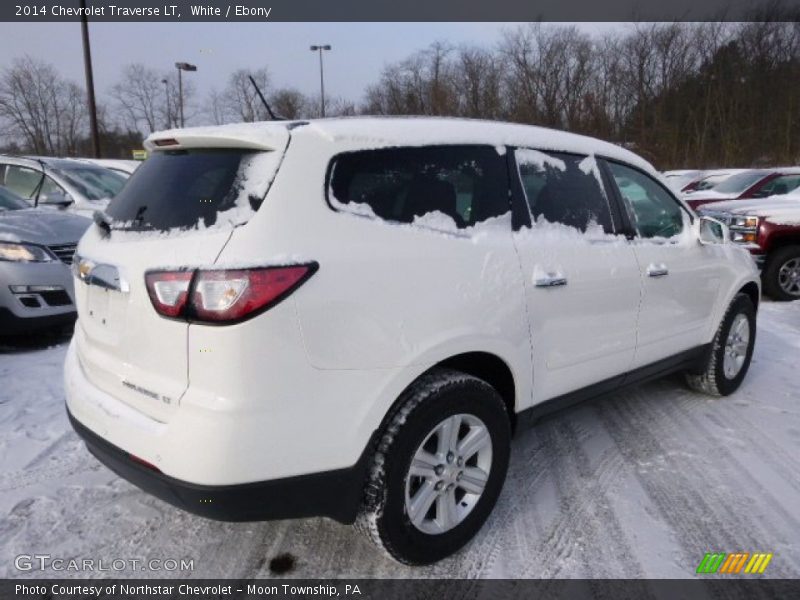 White / Ebony 2014 Chevrolet Traverse LT