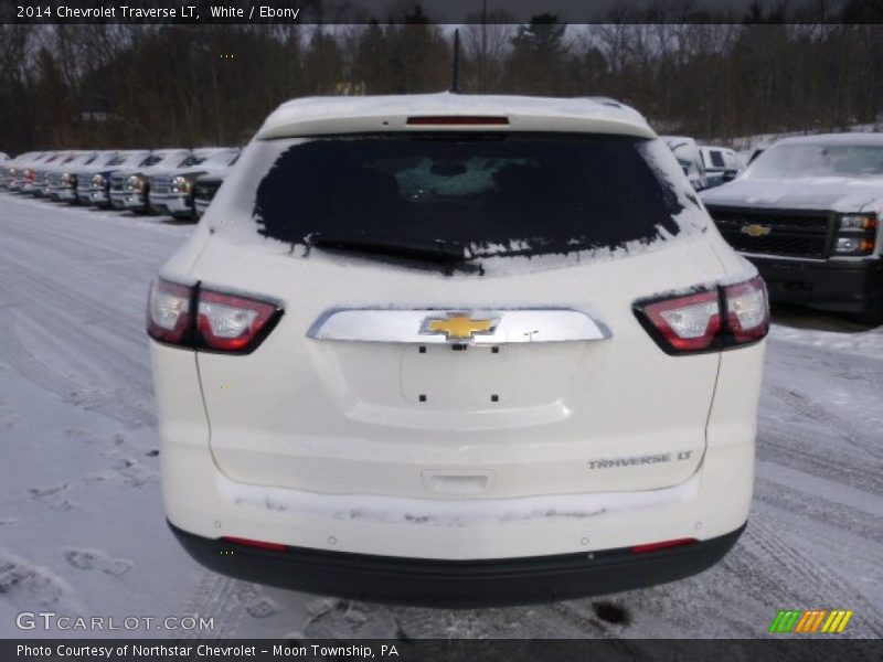 White / Ebony 2014 Chevrolet Traverse LT
