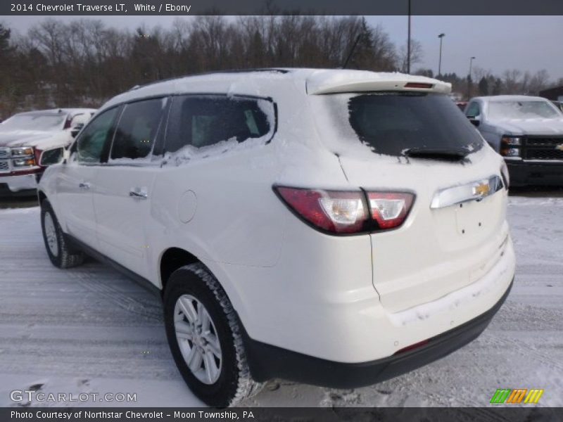 White / Ebony 2014 Chevrolet Traverse LT