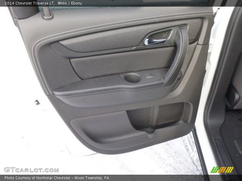 White / Ebony 2014 Chevrolet Traverse LT