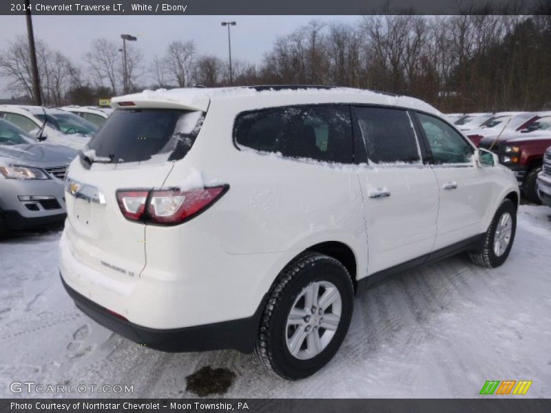 White / Ebony 2014 Chevrolet Traverse LT