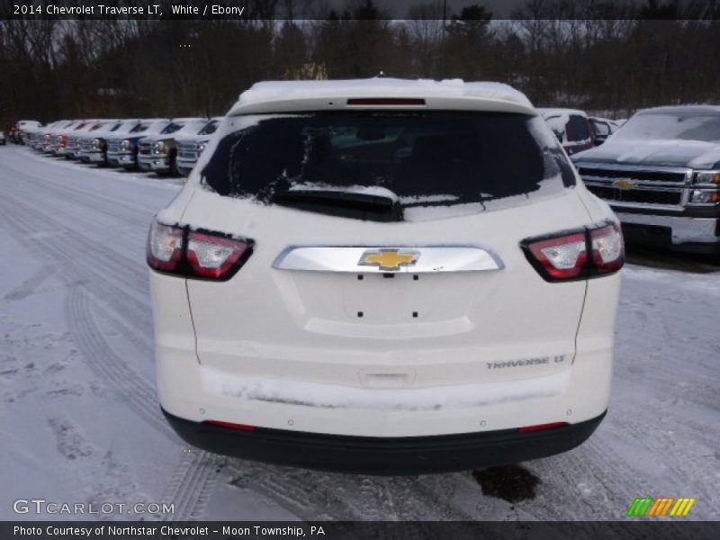 White / Ebony 2014 Chevrolet Traverse LT