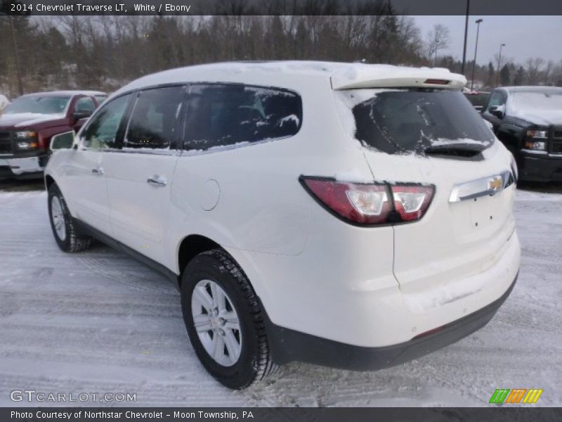 White / Ebony 2014 Chevrolet Traverse LT