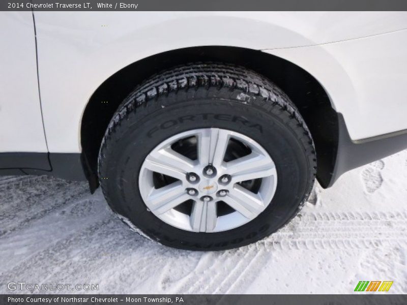 White / Ebony 2014 Chevrolet Traverse LT