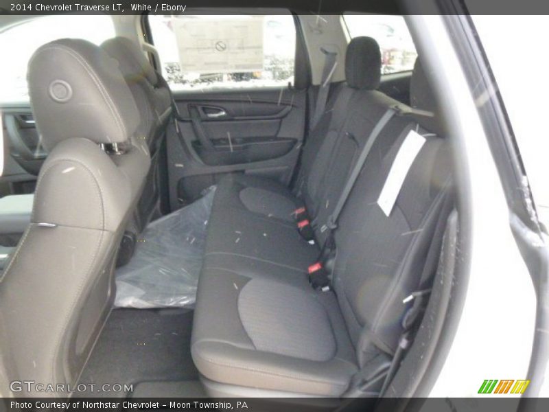 White / Ebony 2014 Chevrolet Traverse LT