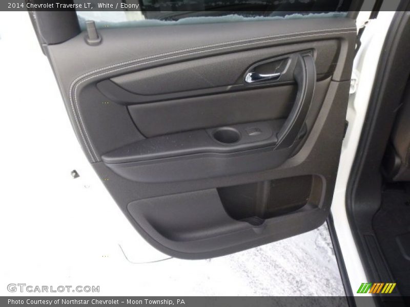 White / Ebony 2014 Chevrolet Traverse LT
