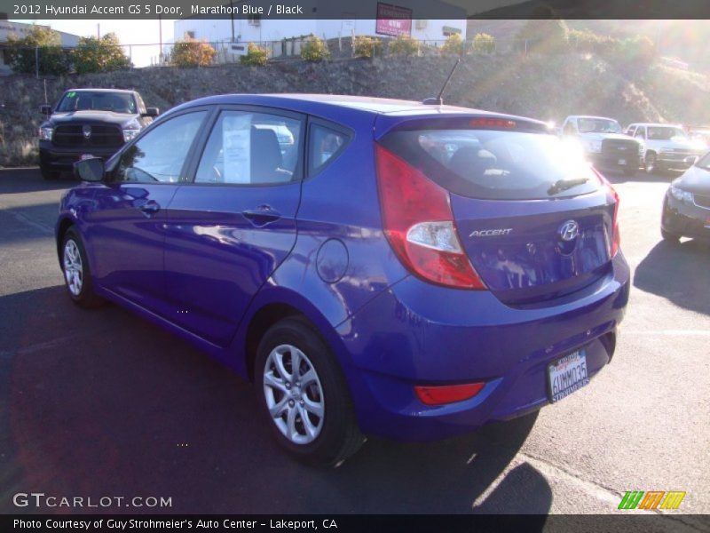 Marathon Blue / Black 2012 Hyundai Accent GS 5 Door