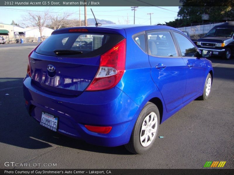 Marathon Blue / Black 2012 Hyundai Accent GS 5 Door