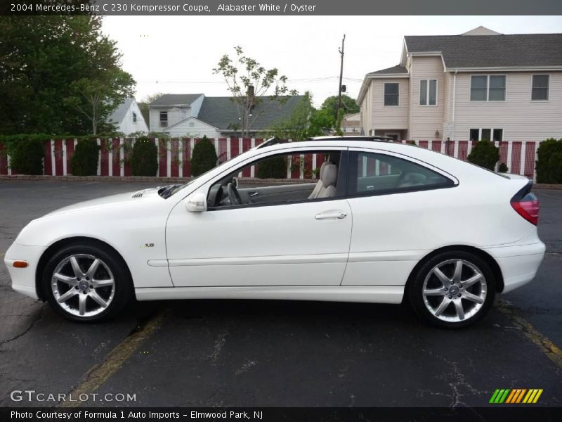 Alabaster White / Oyster 2004 Mercedes-Benz C 230 Kompressor Coupe