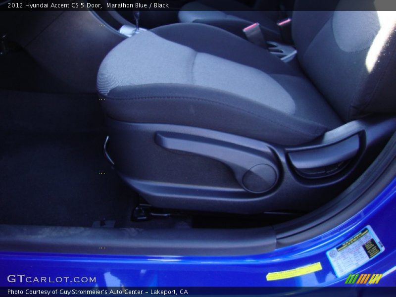 Marathon Blue / Black 2012 Hyundai Accent GS 5 Door