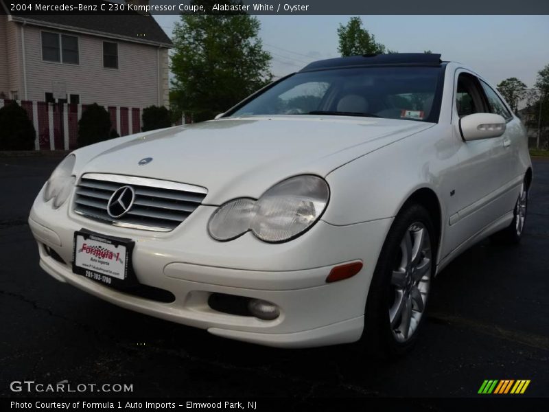 Alabaster White / Oyster 2004 Mercedes-Benz C 230 Kompressor Coupe