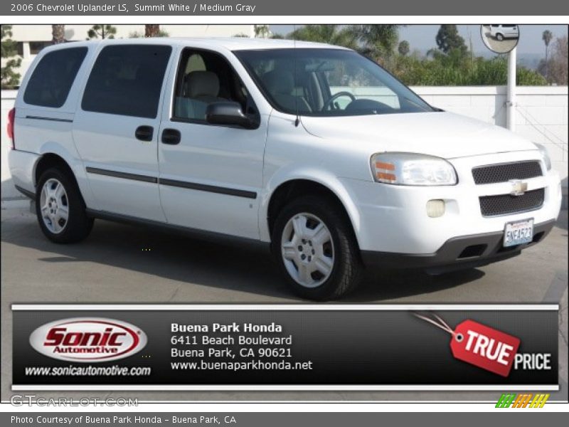 Summit White / Medium Gray 2006 Chevrolet Uplander LS