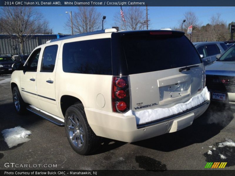 White Diamond Tricoat / Cocoa/Light Cashmere 2014 GMC Yukon XL Denali AWD