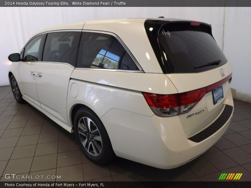 White Diamond Pearl / Truffle 2014 Honda Odyssey Touring Elite
