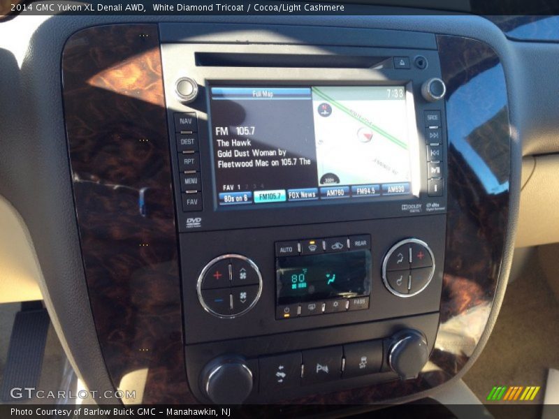 White Diamond Tricoat / Cocoa/Light Cashmere 2014 GMC Yukon XL Denali AWD