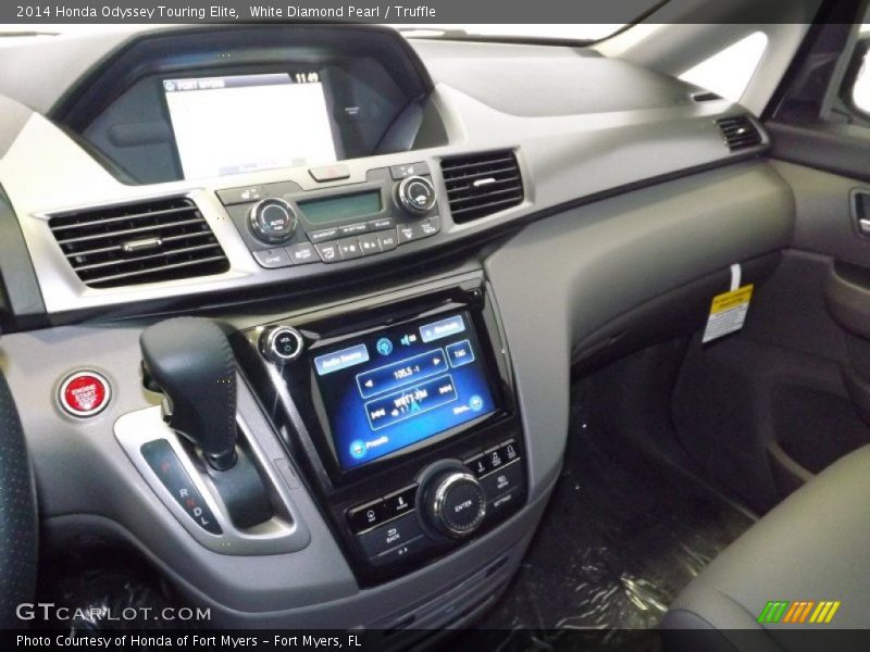 White Diamond Pearl / Truffle 2014 Honda Odyssey Touring Elite