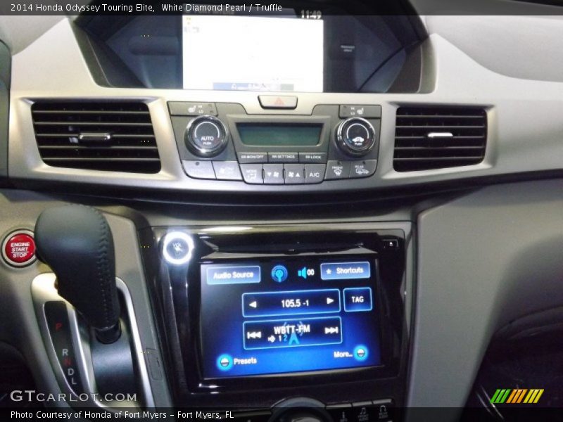 White Diamond Pearl / Truffle 2014 Honda Odyssey Touring Elite