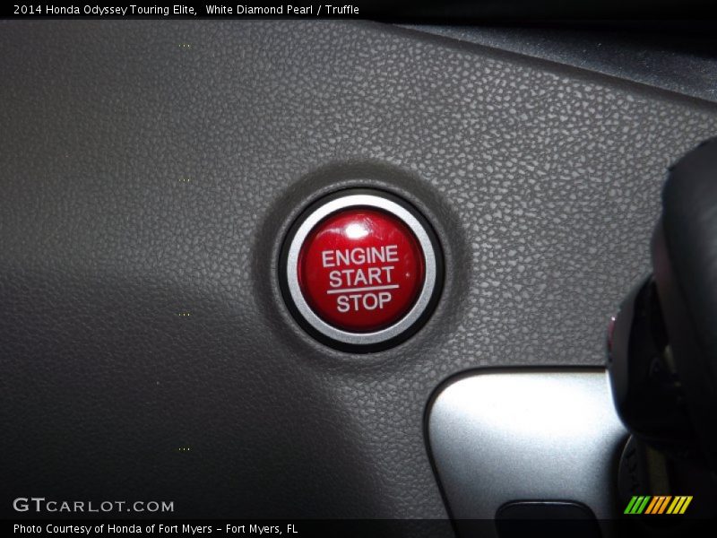 White Diamond Pearl / Truffle 2014 Honda Odyssey Touring Elite