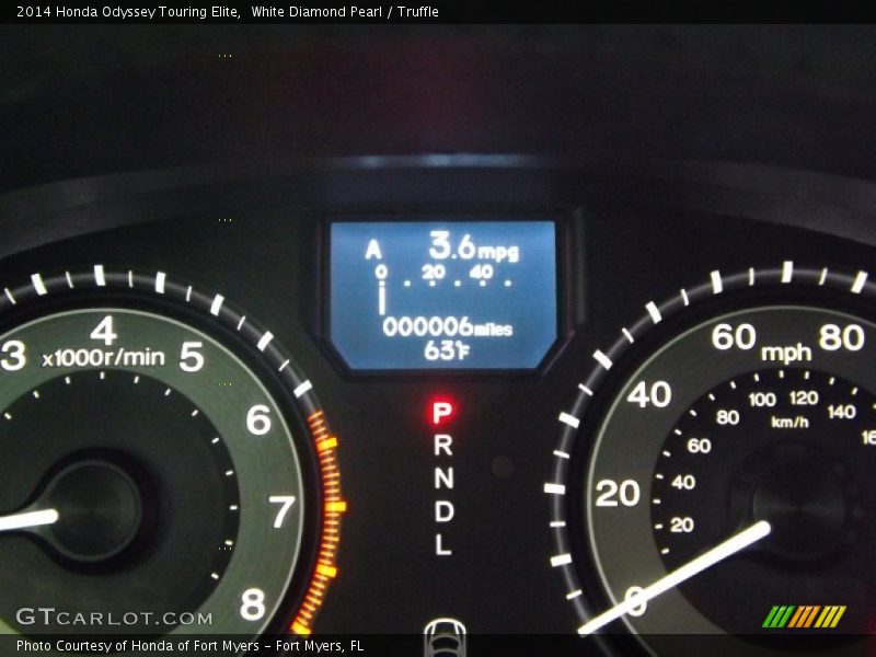 White Diamond Pearl / Truffle 2014 Honda Odyssey Touring Elite