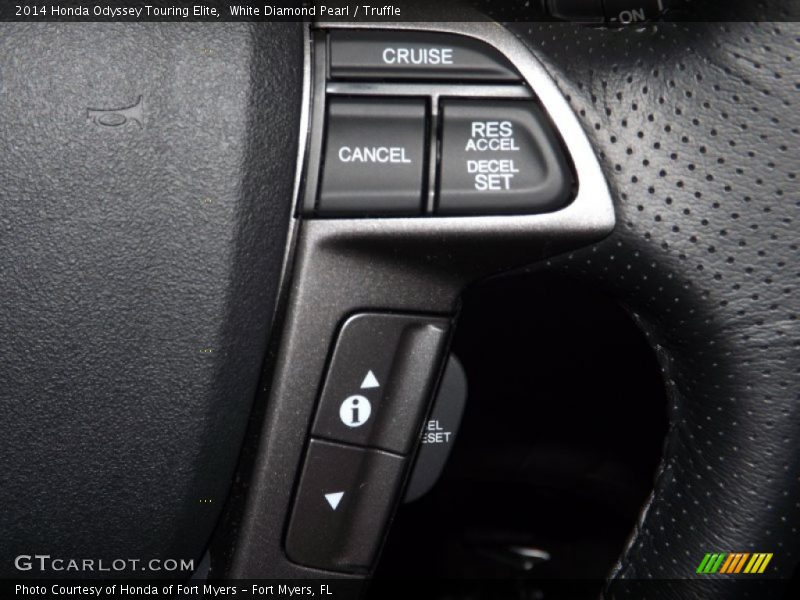 White Diamond Pearl / Truffle 2014 Honda Odyssey Touring Elite