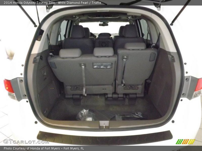 White Diamond Pearl / Truffle 2014 Honda Odyssey Touring Elite