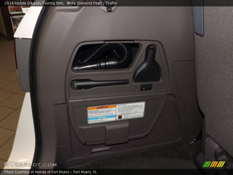White Diamond Pearl / Truffle 2014 Honda Odyssey Touring Elite