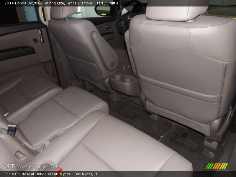 White Diamond Pearl / Truffle 2014 Honda Odyssey Touring Elite