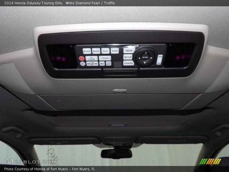 White Diamond Pearl / Truffle 2014 Honda Odyssey Touring Elite