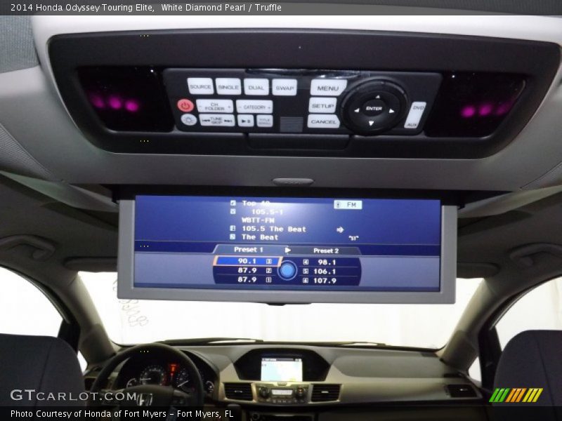 White Diamond Pearl / Truffle 2014 Honda Odyssey Touring Elite