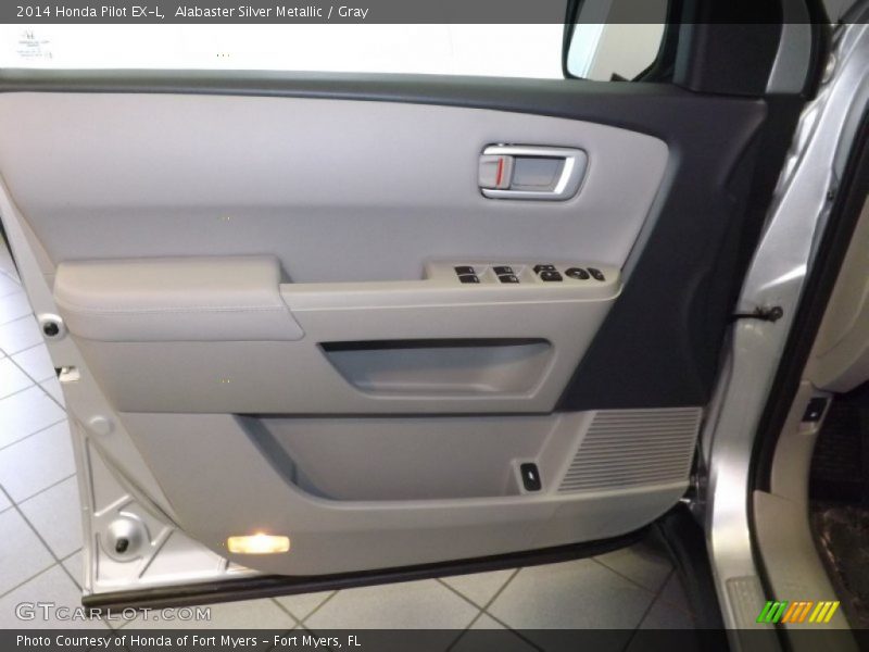 Alabaster Silver Metallic / Gray 2014 Honda Pilot EX-L