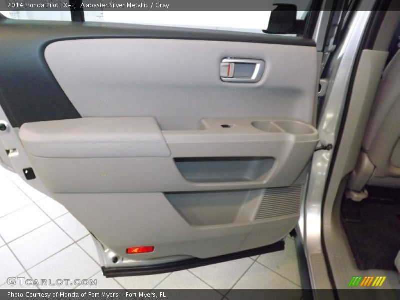 Alabaster Silver Metallic / Gray 2014 Honda Pilot EX-L