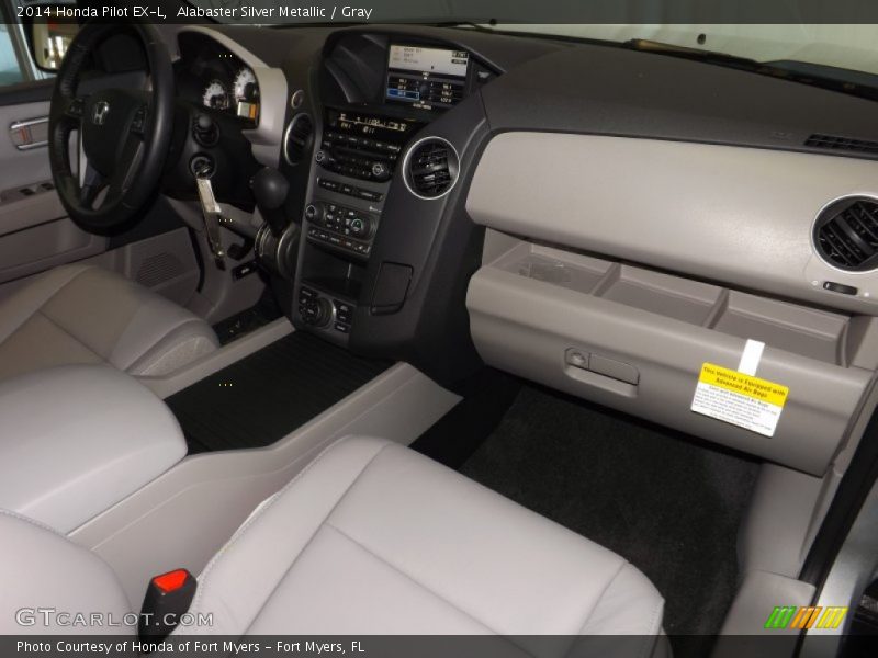 Alabaster Silver Metallic / Gray 2014 Honda Pilot EX-L
