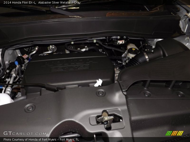 Alabaster Silver Metallic / Gray 2014 Honda Pilot EX-L