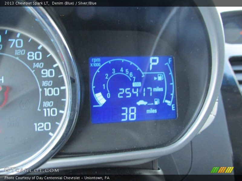 Denim (Blue) / Silver/Blue 2013 Chevrolet Spark LT