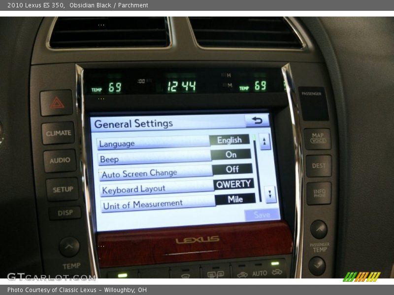 Obsidian Black / Parchment 2010 Lexus ES 350