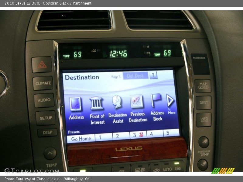 Obsidian Black / Parchment 2010 Lexus ES 350