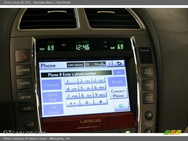 Obsidian Black / Parchment 2010 Lexus ES 350