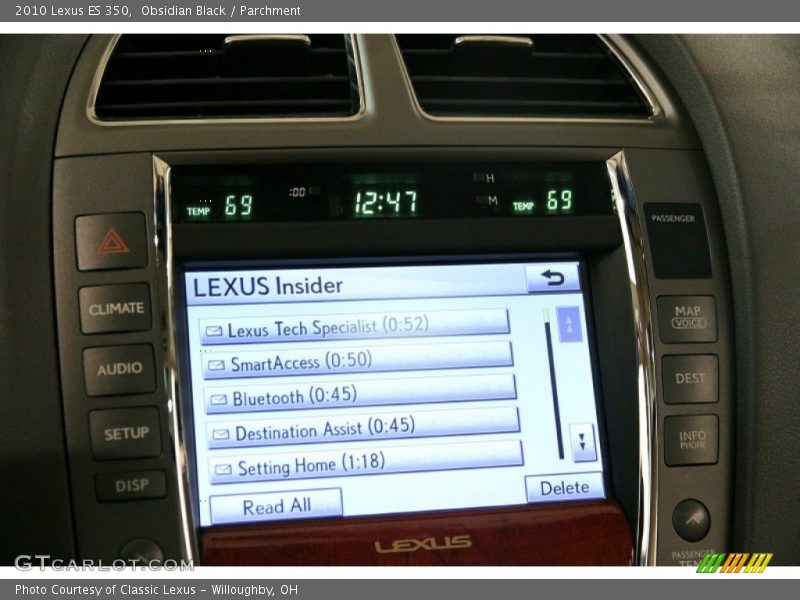Obsidian Black / Parchment 2010 Lexus ES 350