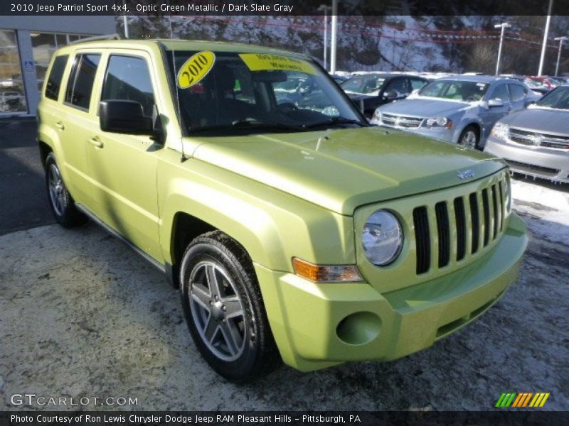 Optic Green Metallic / Dark Slate Gray 2010 Jeep Patriot Sport 4x4