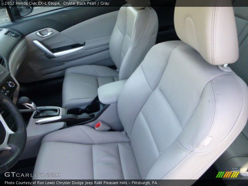 Crystal Black Pearl / Gray 2012 Honda Civic EX-L Coupe