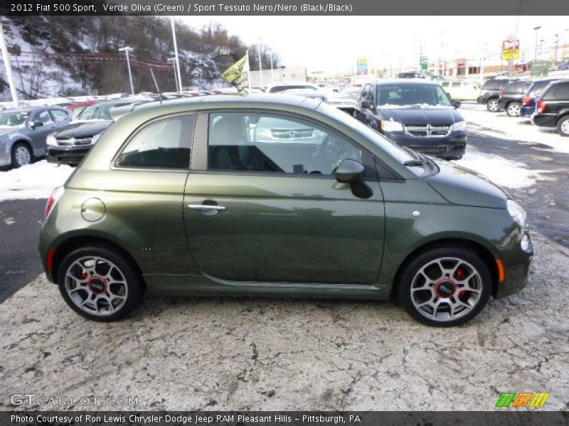 Verde Oliva (Green) / Sport Tessuto Nero/Nero (Black/Black) 2012 Fiat 500 Sport