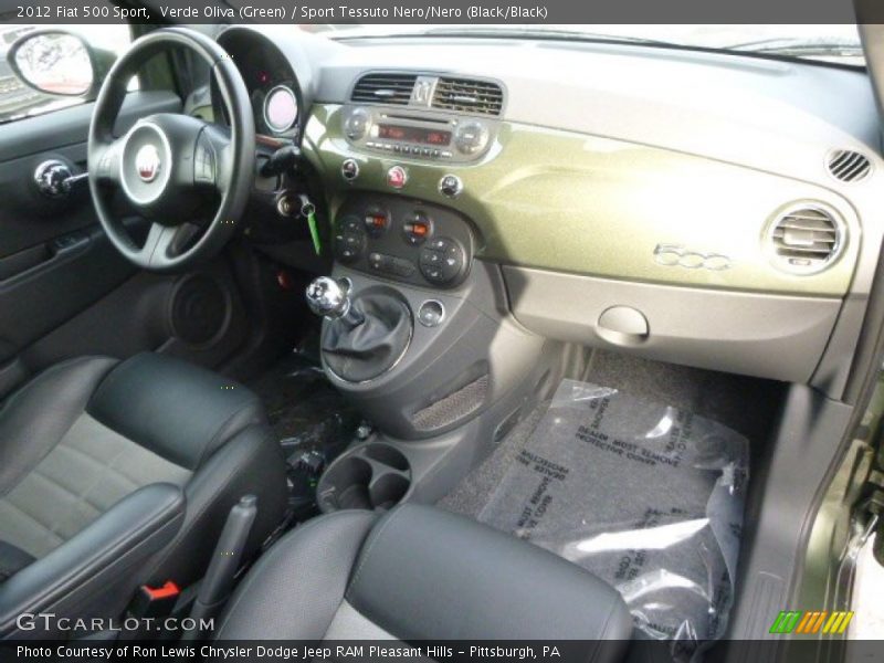 Verde Oliva (Green) / Sport Tessuto Nero/Nero (Black/Black) 2012 Fiat 500 Sport