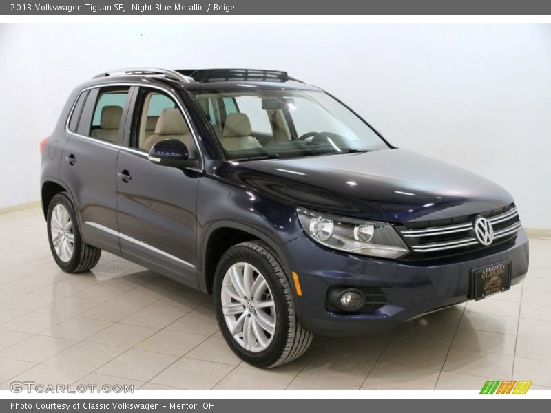 Night Blue Metallic / Beige 2013 Volkswagen Tiguan SE