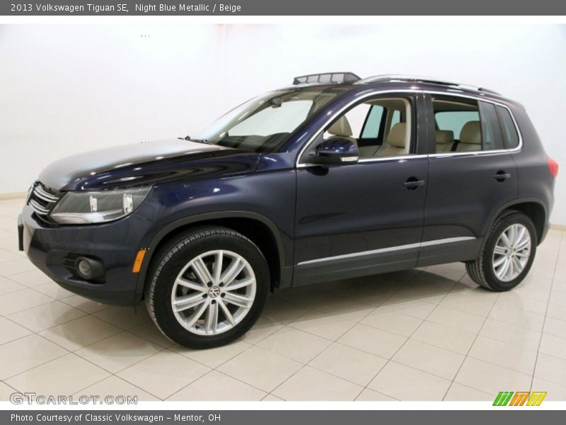 Night Blue Metallic / Beige 2013 Volkswagen Tiguan SE