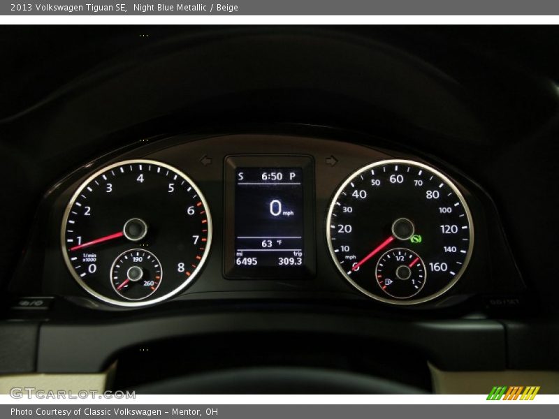 Night Blue Metallic / Beige 2013 Volkswagen Tiguan SE