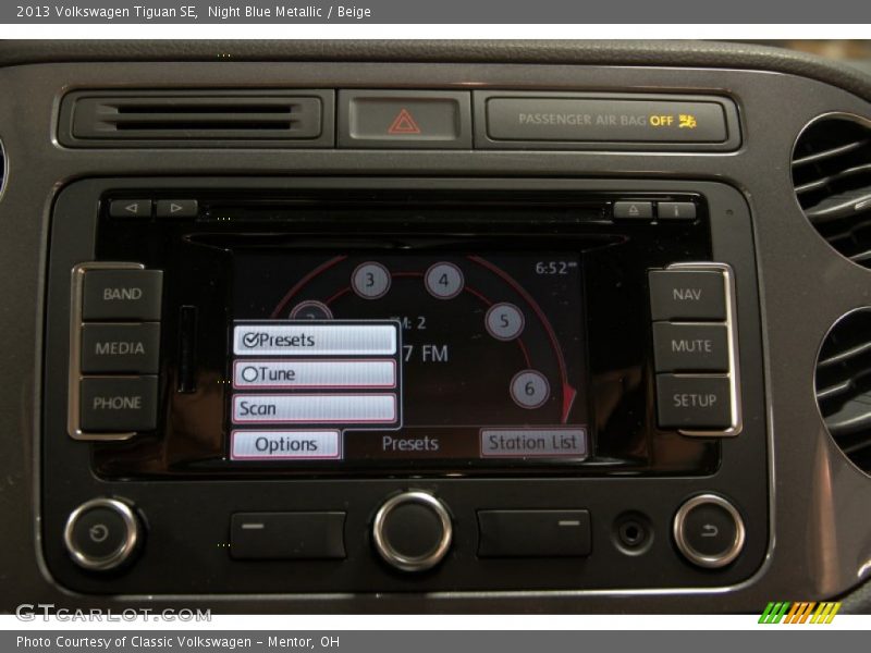 Night Blue Metallic / Beige 2013 Volkswagen Tiguan SE