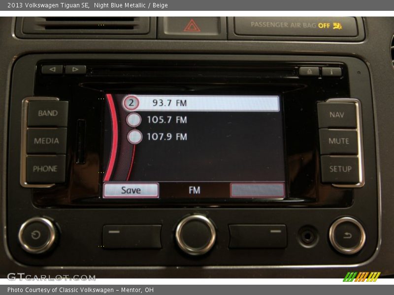 Night Blue Metallic / Beige 2013 Volkswagen Tiguan SE