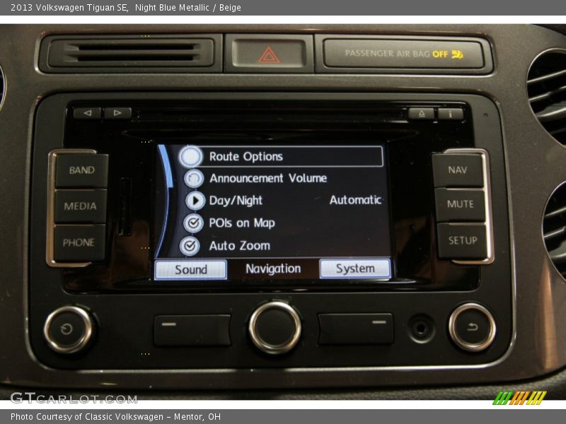 Night Blue Metallic / Beige 2013 Volkswagen Tiguan SE